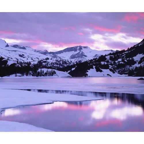 California, Sierra Nevada, Ellery Lake at Sunset,
